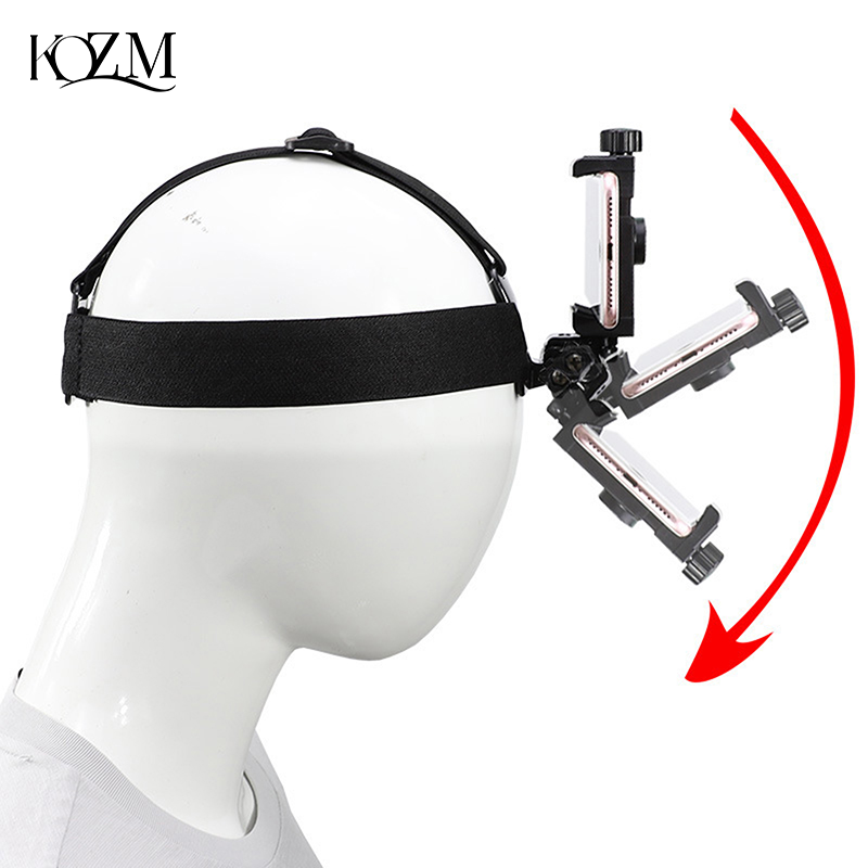 Webcam Stand Clip - Head-Mounted Headband Bracket Adjustable Live Broadcast