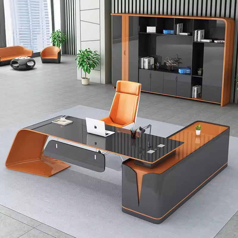 Office Management Technology - CEO desk,boss table,office Furniture,Technology Sense Lacquer
