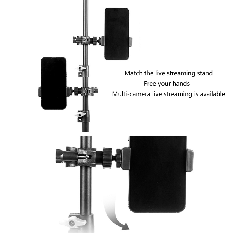Webcam Stand Clip - Flexible Rotation Mobile Device Grip For