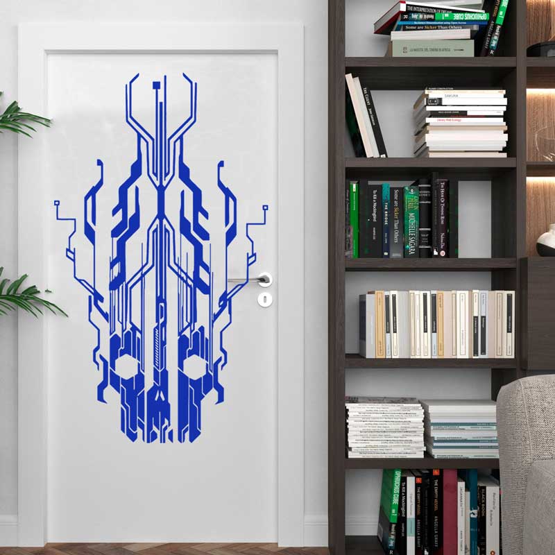 Chip Circuit Tech Skull Vinyl  - Tech Office Wall recension och pris