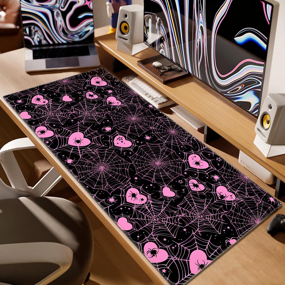 90x40 White or Pink Spiderweb  - Office And Tech recension och pris